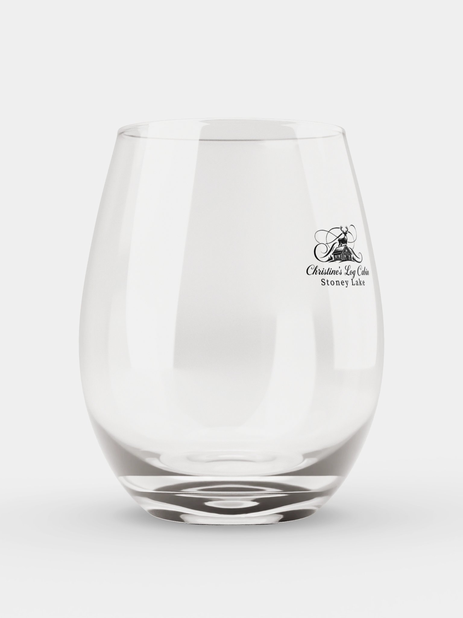 Rustic Charm Stemless Wine Glass | Christine's Log Cabin on Stoney Lake product image (6)