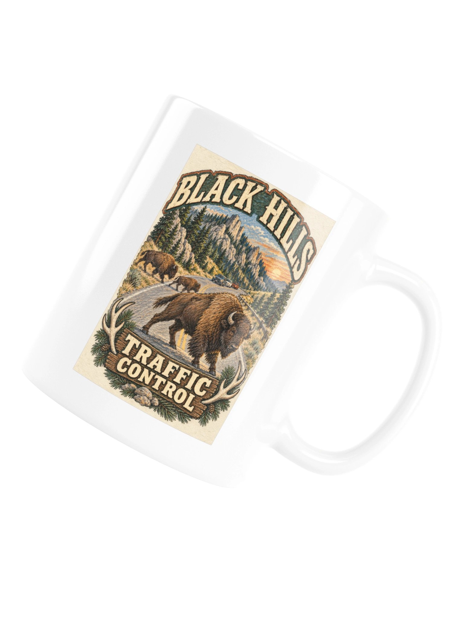 Black Hills Traffic Control Bison Mug product image (7)