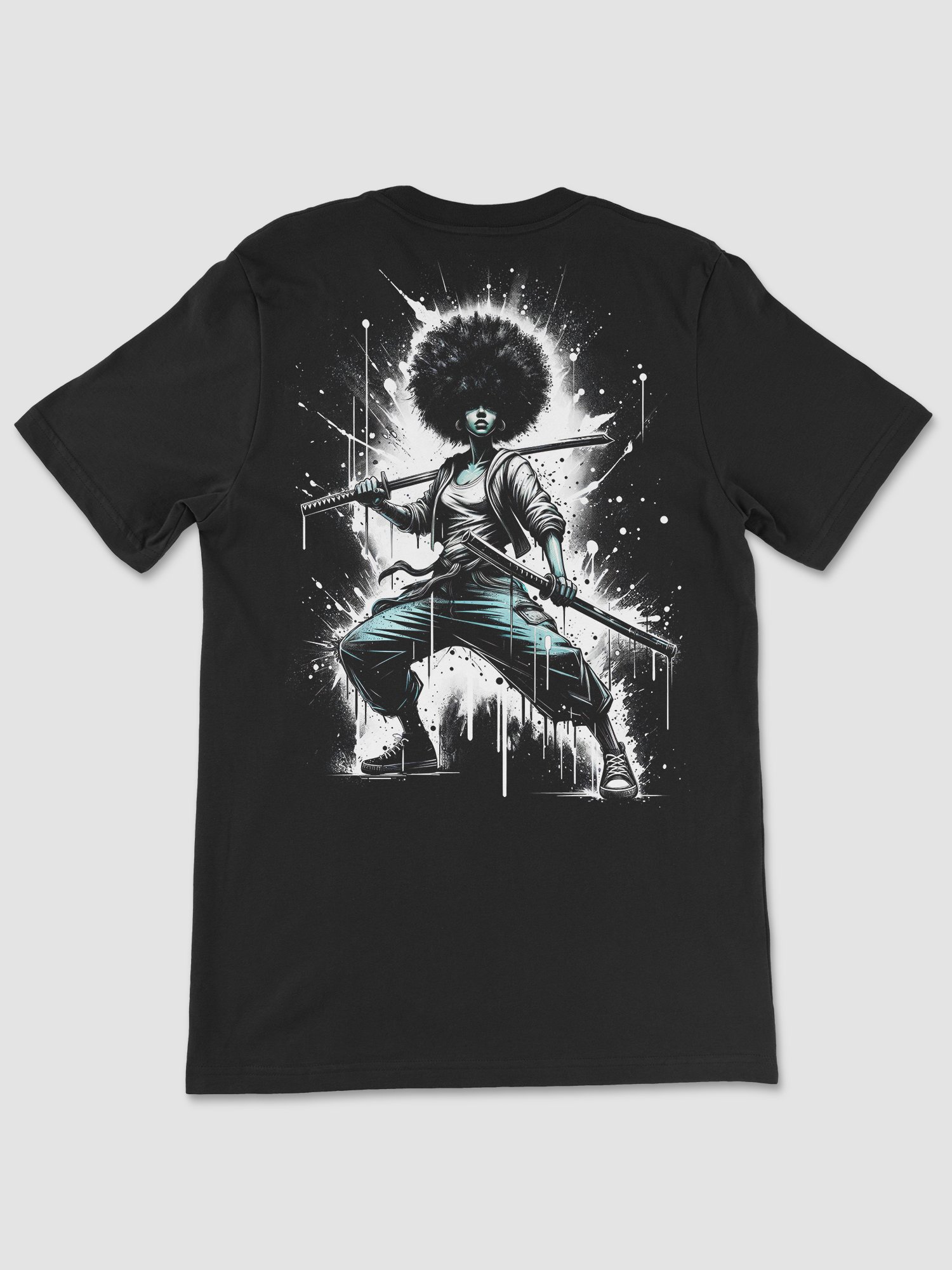 Afro Blade Princess (Back Print) T-shirt product image (1)