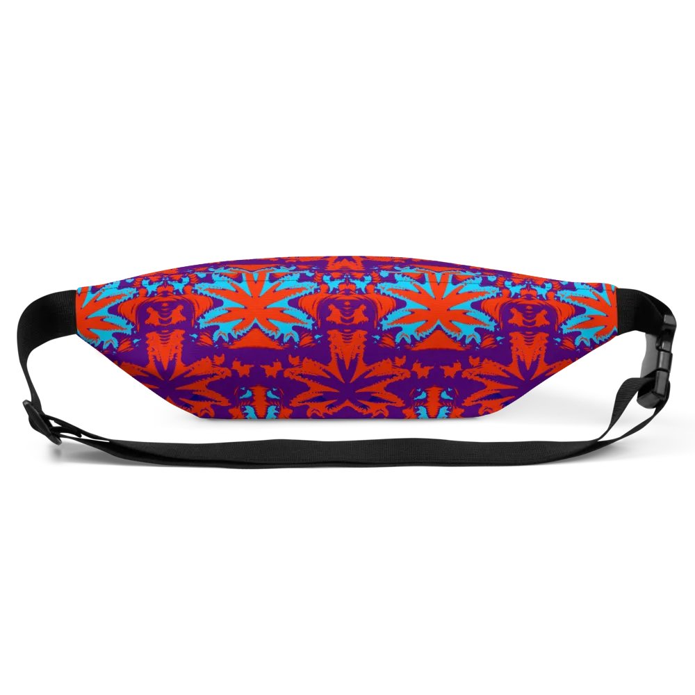 Pot Leaf Fanny Pack, Cannabis Art 420 Fashion, Orange Purple Blue Stoner Bag product image (3)