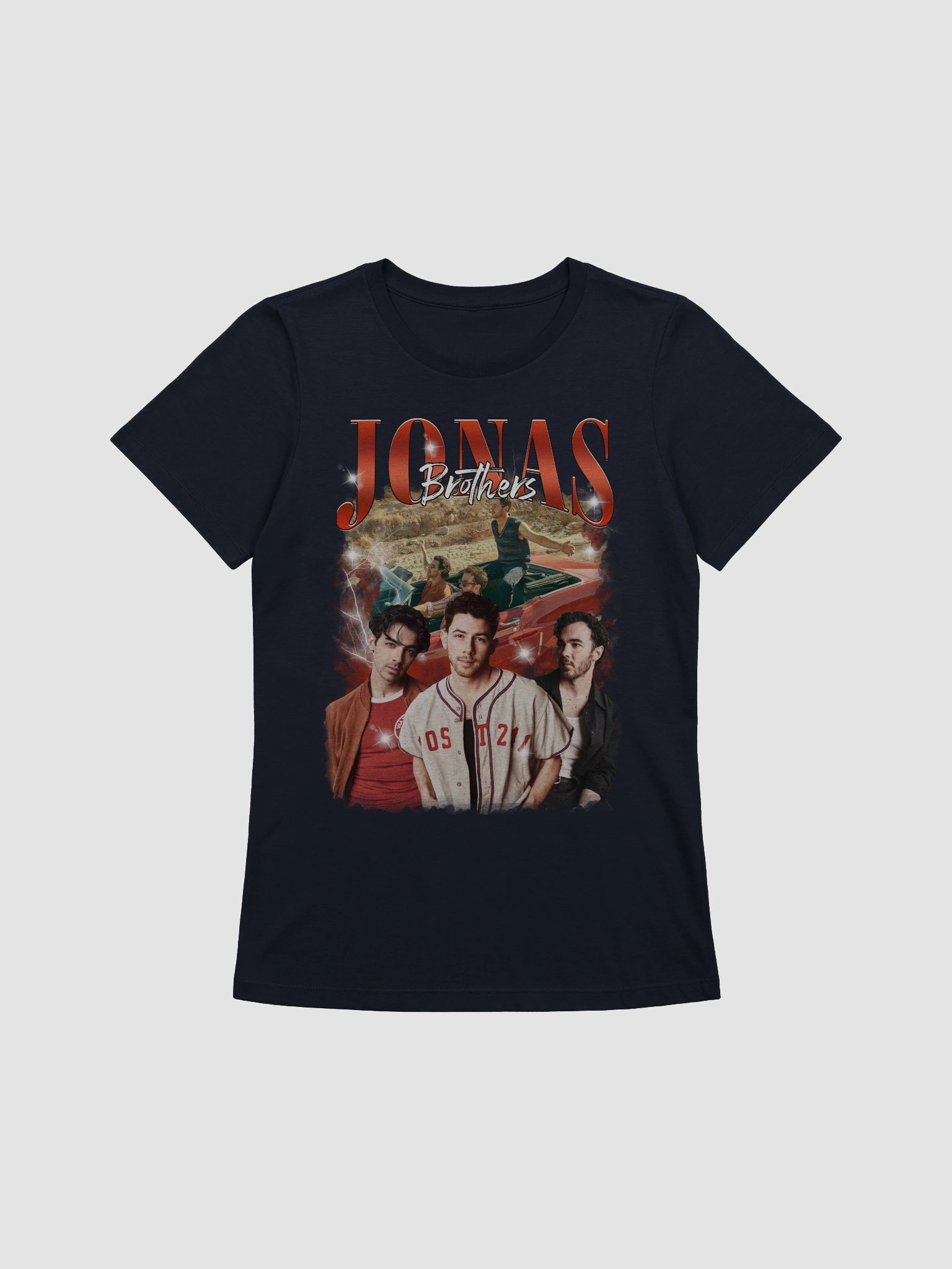 Women's Supersoft Relaxed-fit T-Shirt Retro Jonas Brothers Tour Shirt product image (2)
