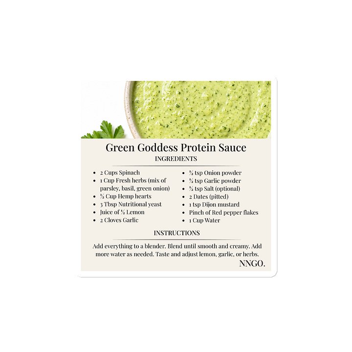 Green Goddess Protein Sauce Recipe Magnet product image (1)