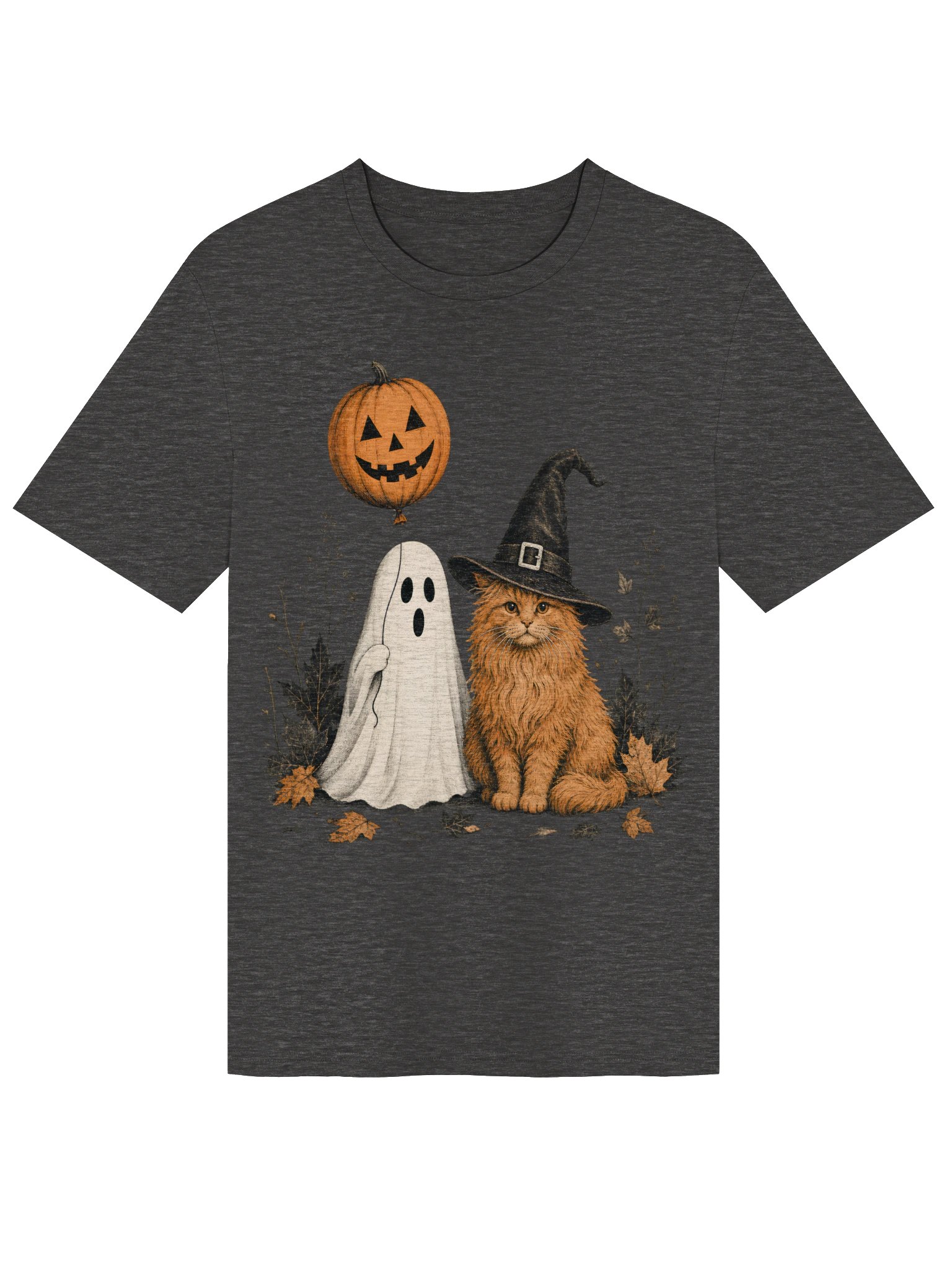 Spooky Black Cat – Halloween Vintage Graphic T-Shirt product image (8)