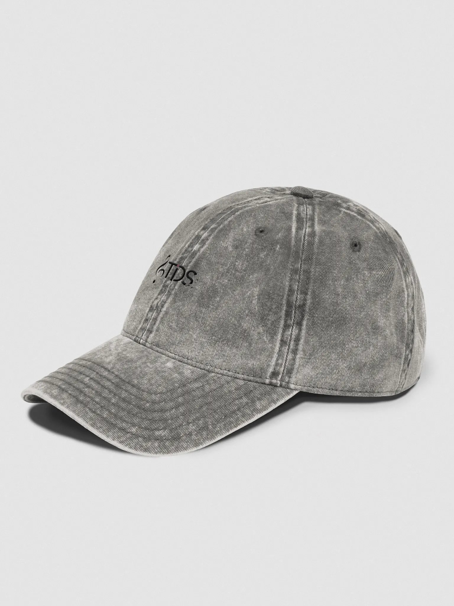 Otto Vintage Wash Dad Hat - TDS Music Embroidered Cap in Washed Black and Washed Red product image (5)