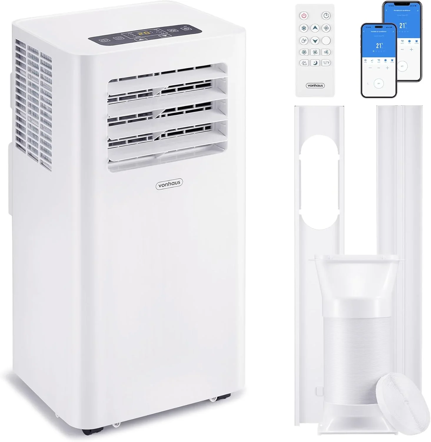 12000 BTU Portable Air Conditioner with WiFi, Dehumidifier, Sleep Mode & Remote Control product image (1)