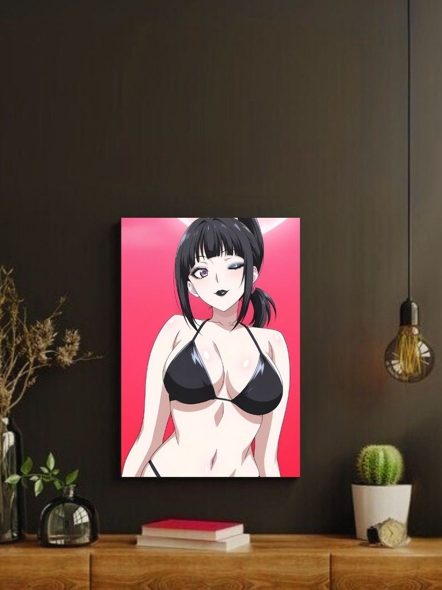 Metal Print - Luna Rain Original Character Black Bikini - 8x10 product image (2)