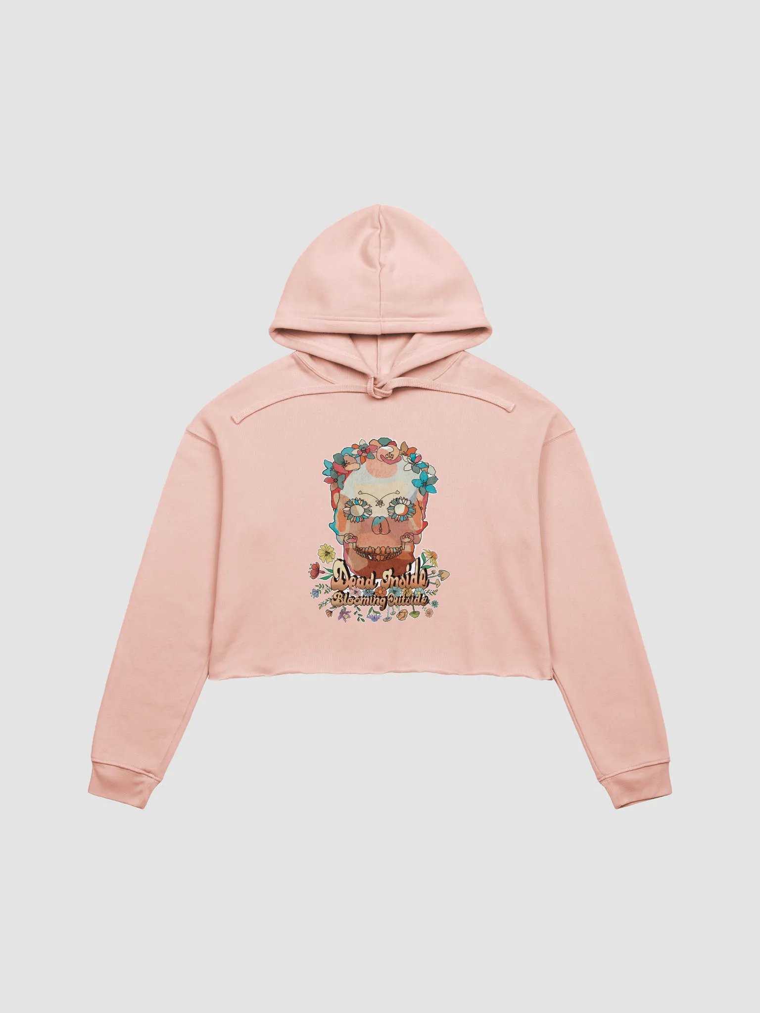 Cropped hoodie All colors - Dead Inside Blooming Outside product image (2)