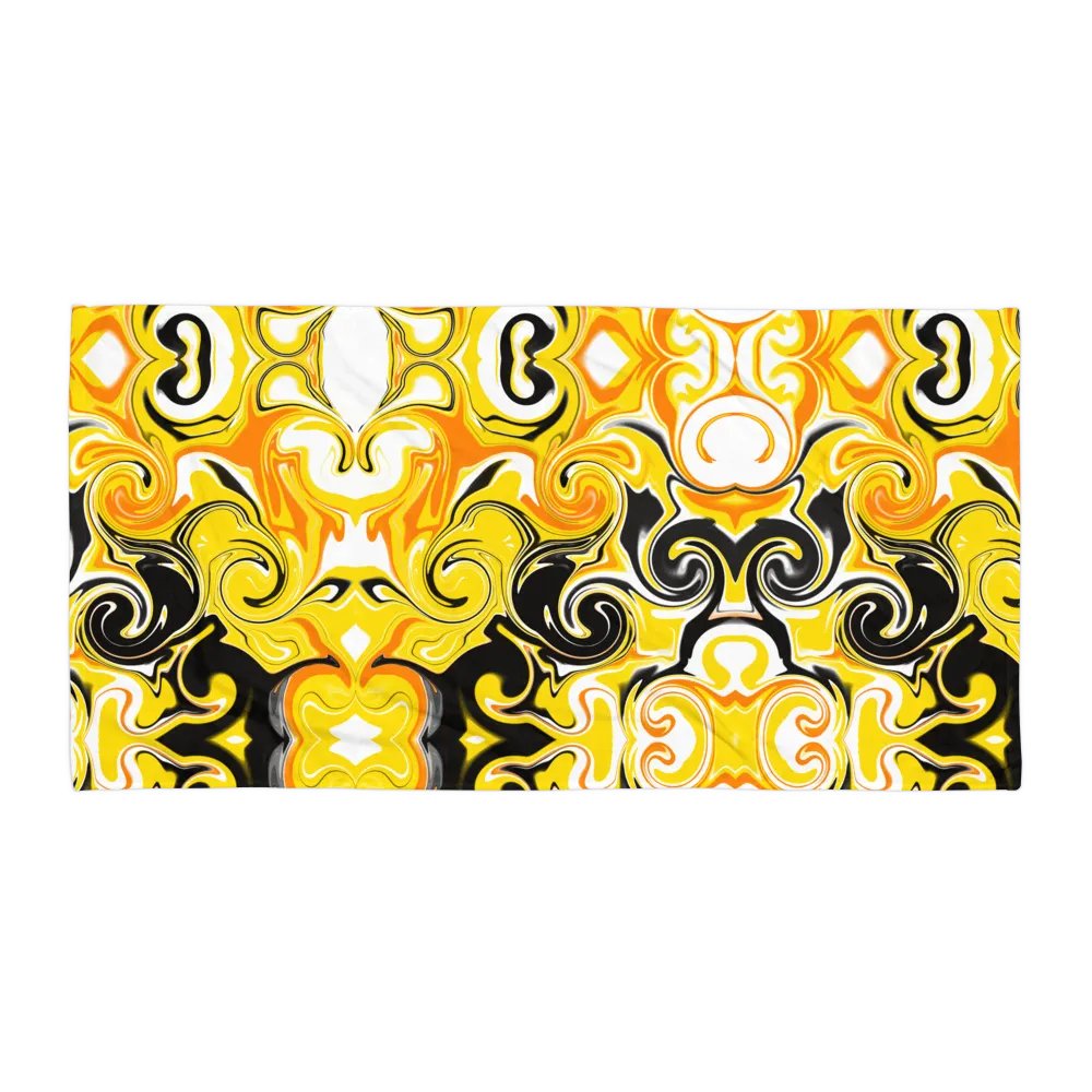 Yellow Swirl Sublimated Towel product image (3)