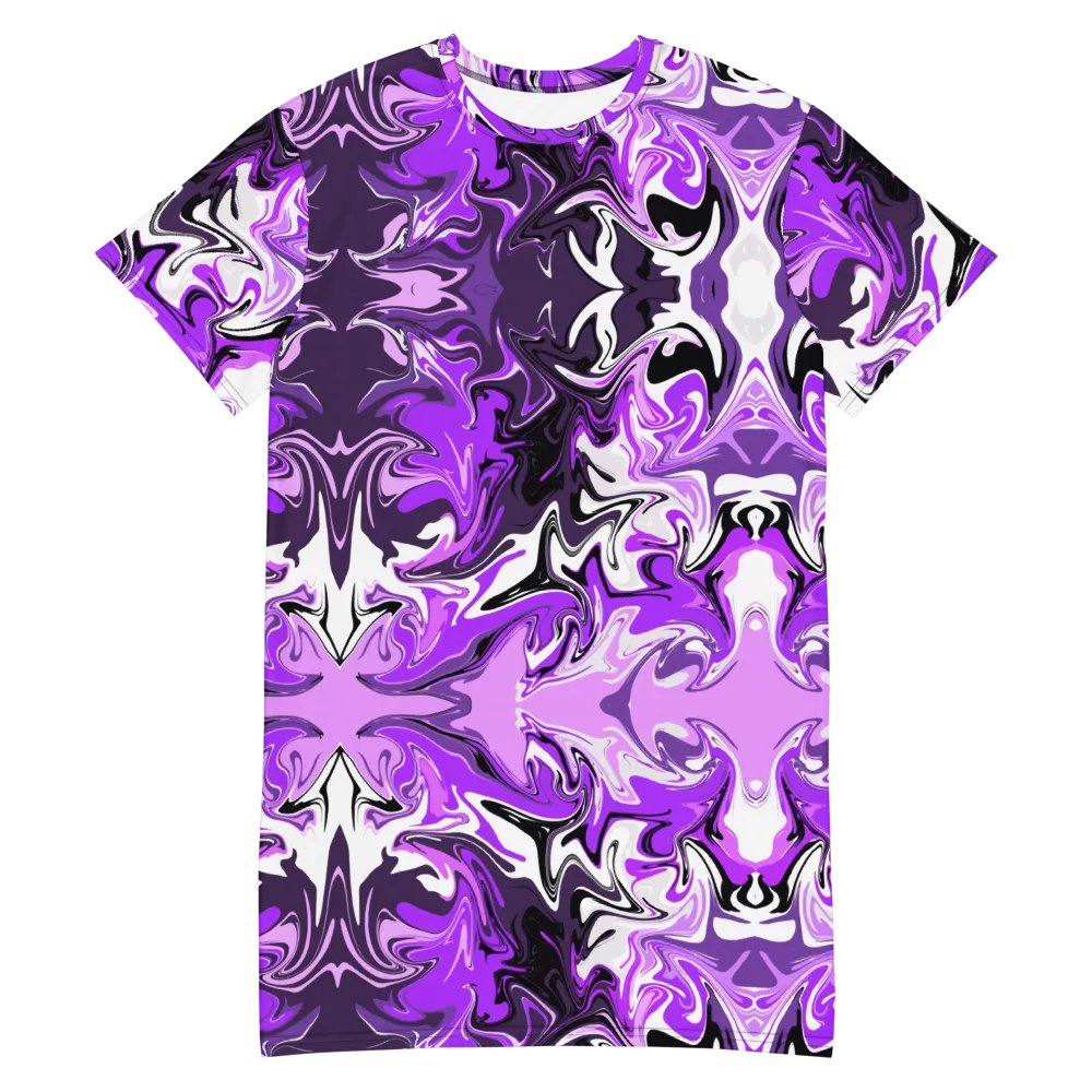 Purple Swirl Pattern T-Shirt Dress product image (2)