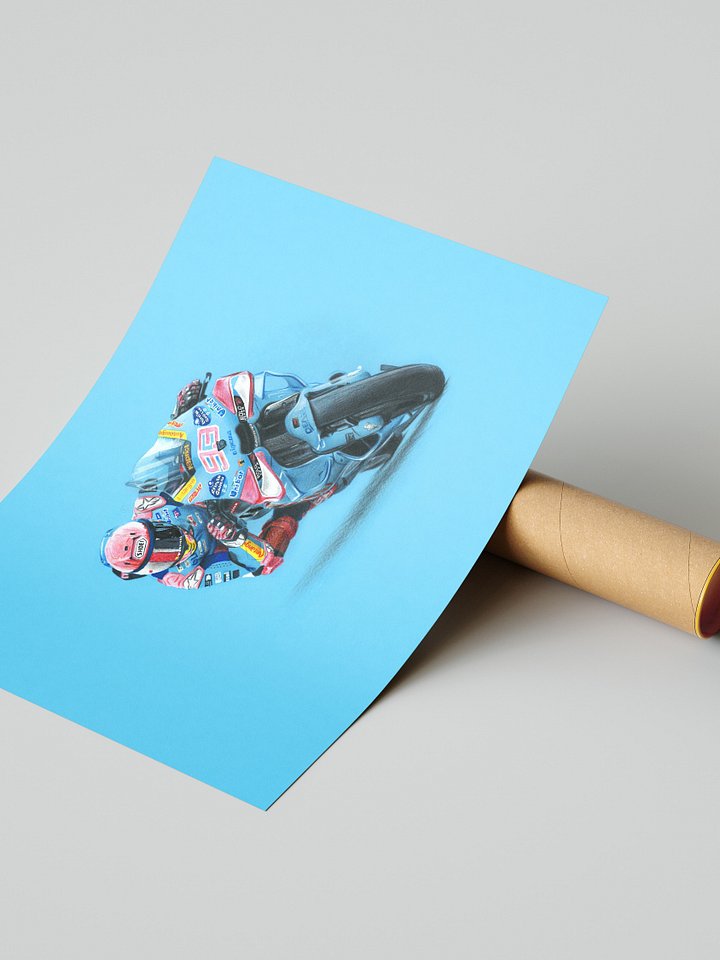Marc Marquez Gresini Ducati MotoGP Drawing - A3 Print product image (2)