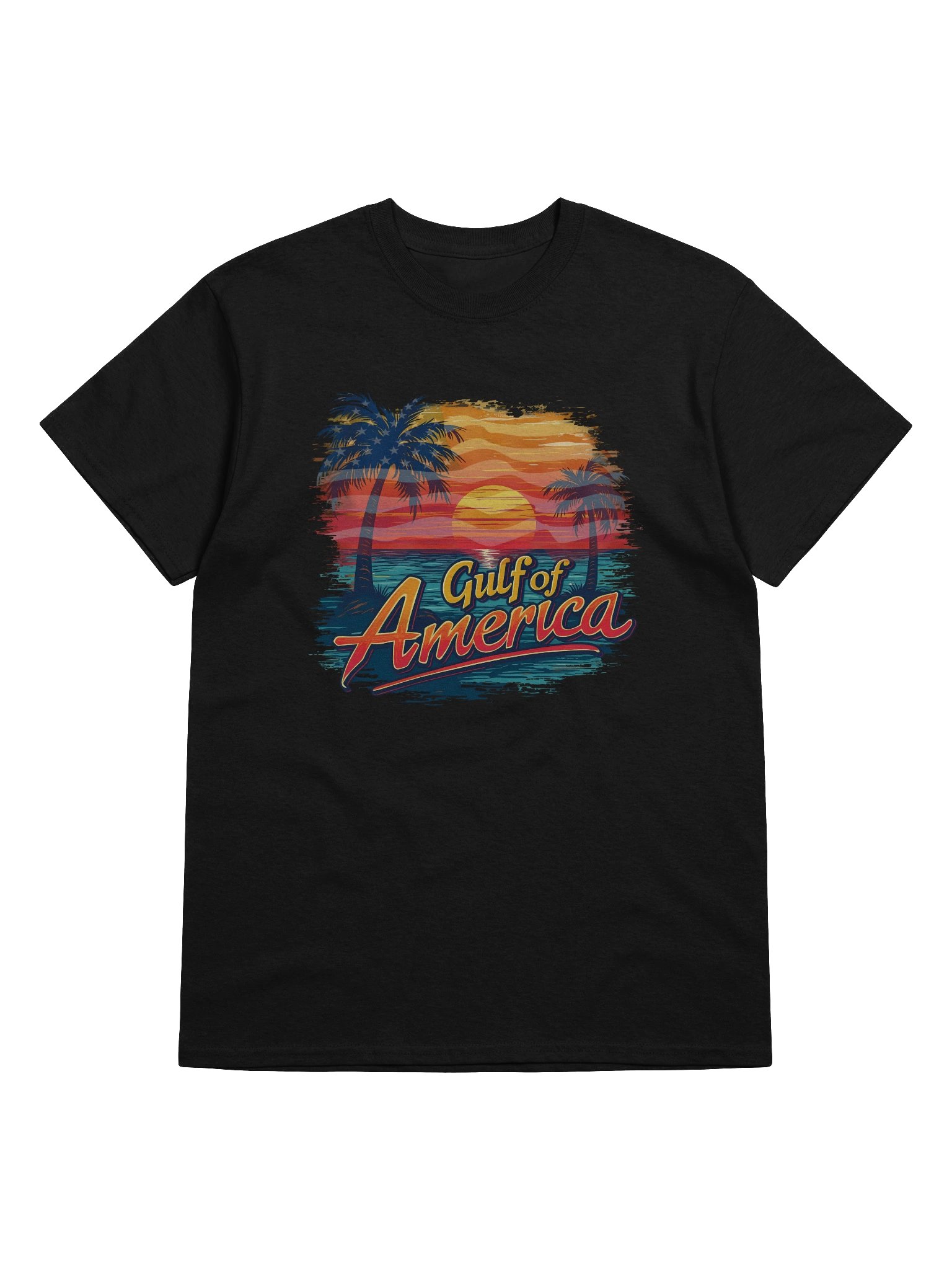The Gulf of America with Sunset Flag T-Shirt product image (3)