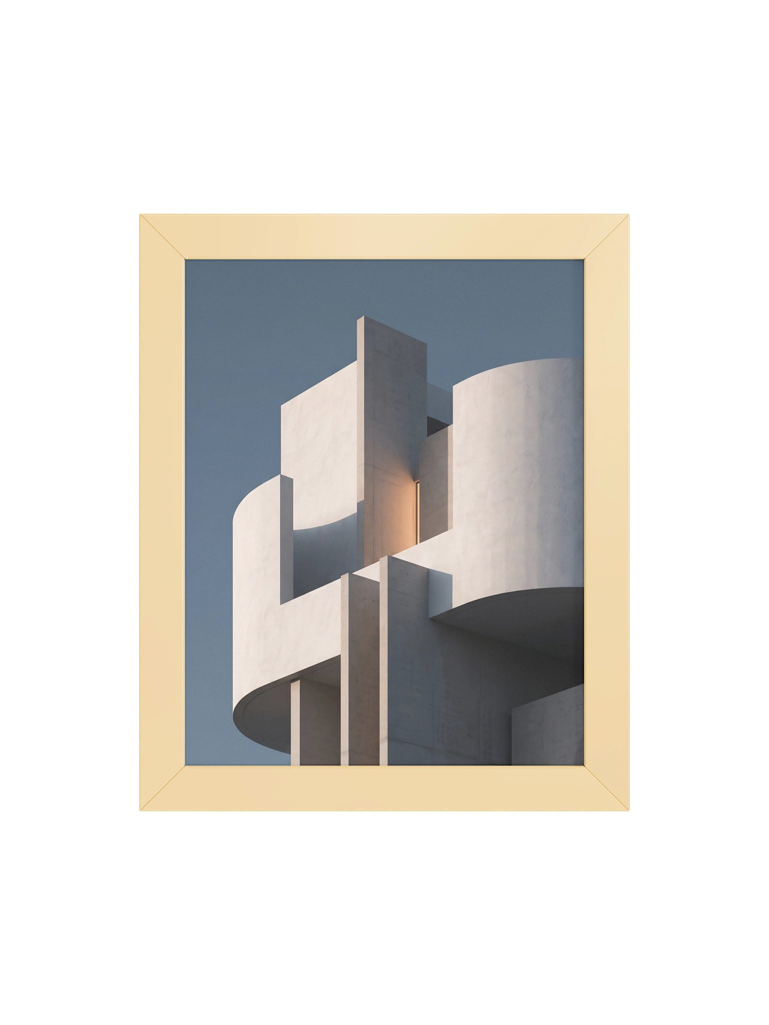 Blue Hour Structure - Surrealist Architectural Wall Art product image (2)