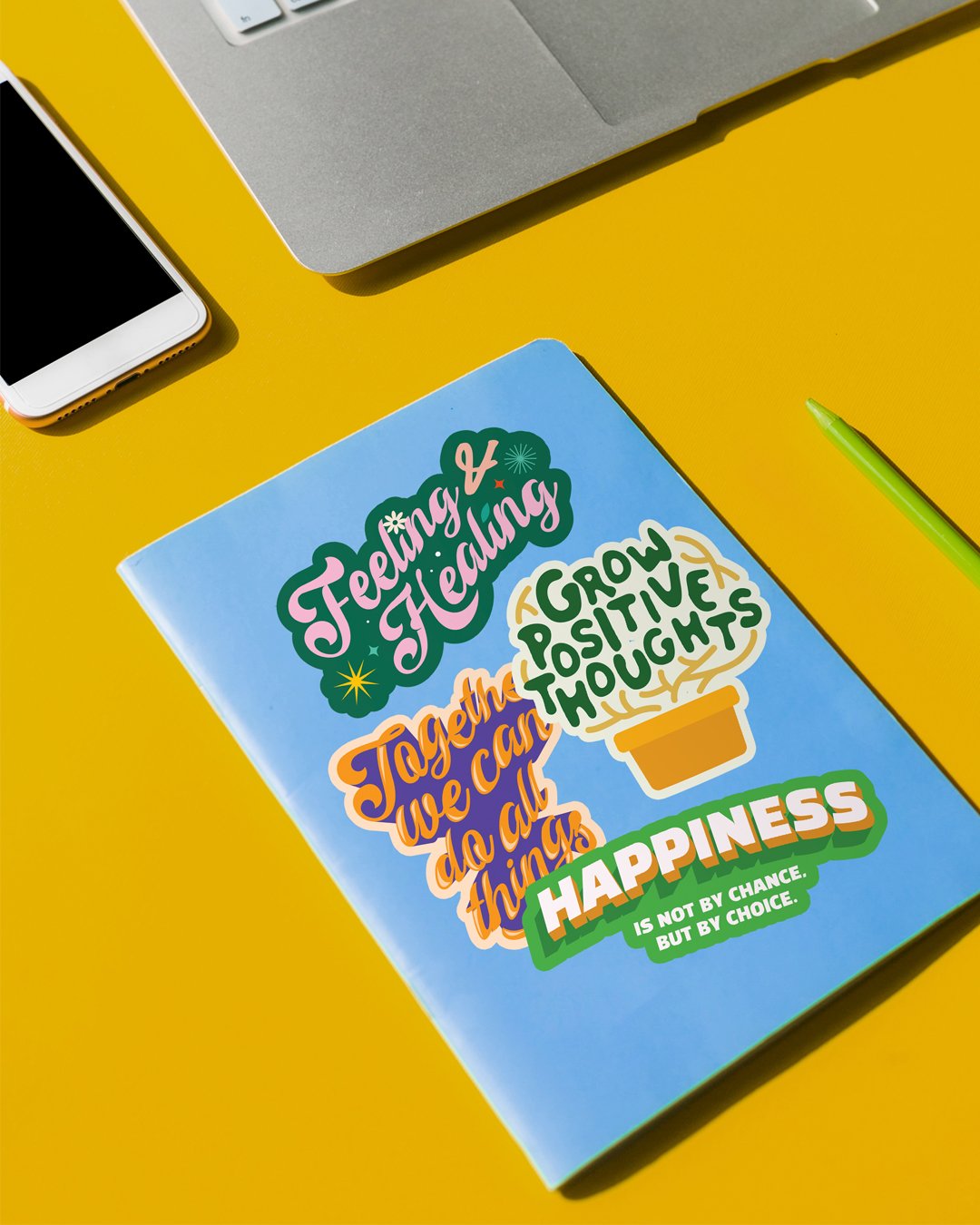 22 Typographic Sticker Design Bundle - Instant Digital Download product image (4)