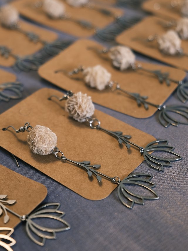 i feel Open - Desert rose selenite earrings product image (7)