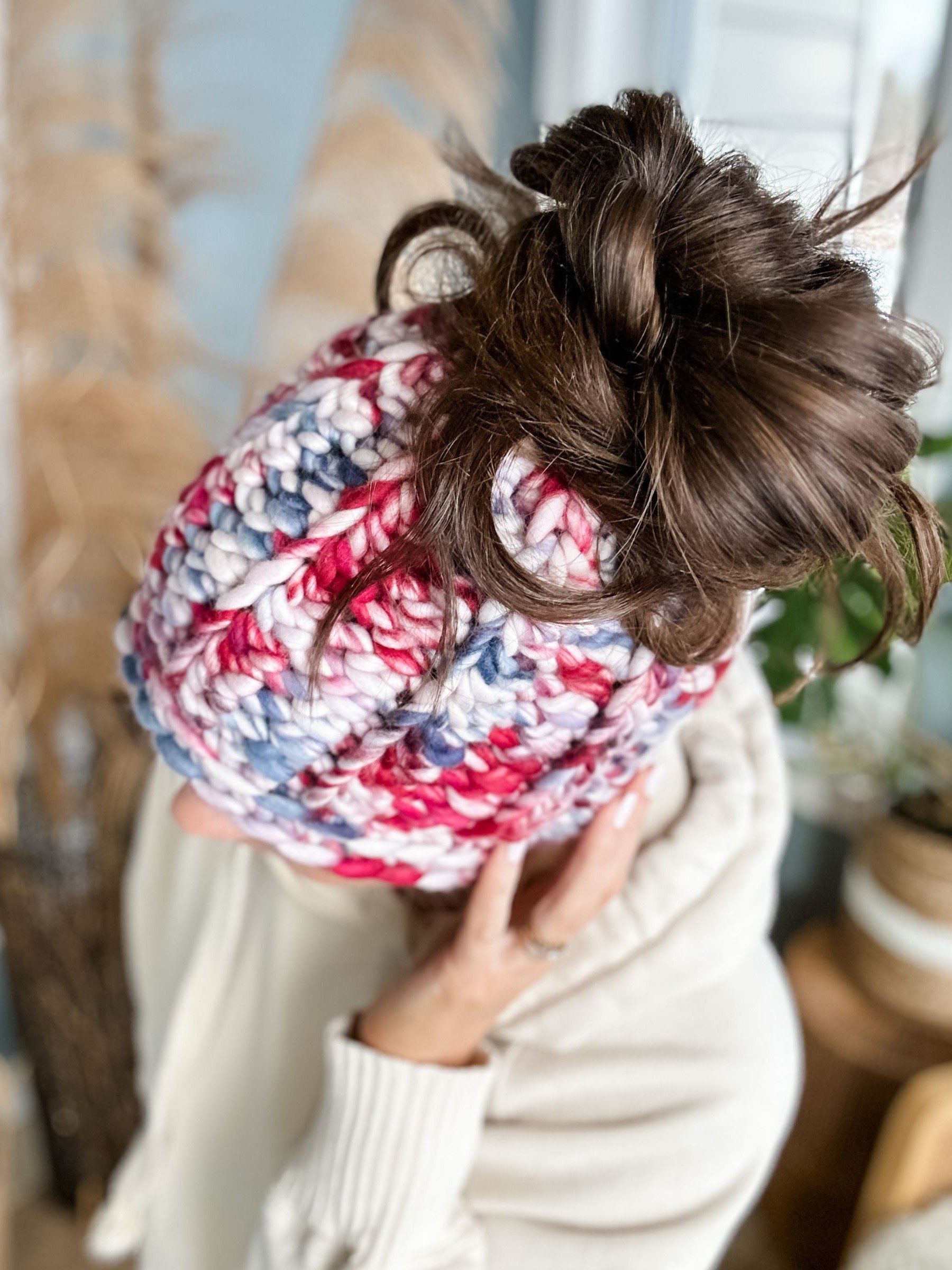 Messy Bun Beanie Crochet Pattern product image (1)