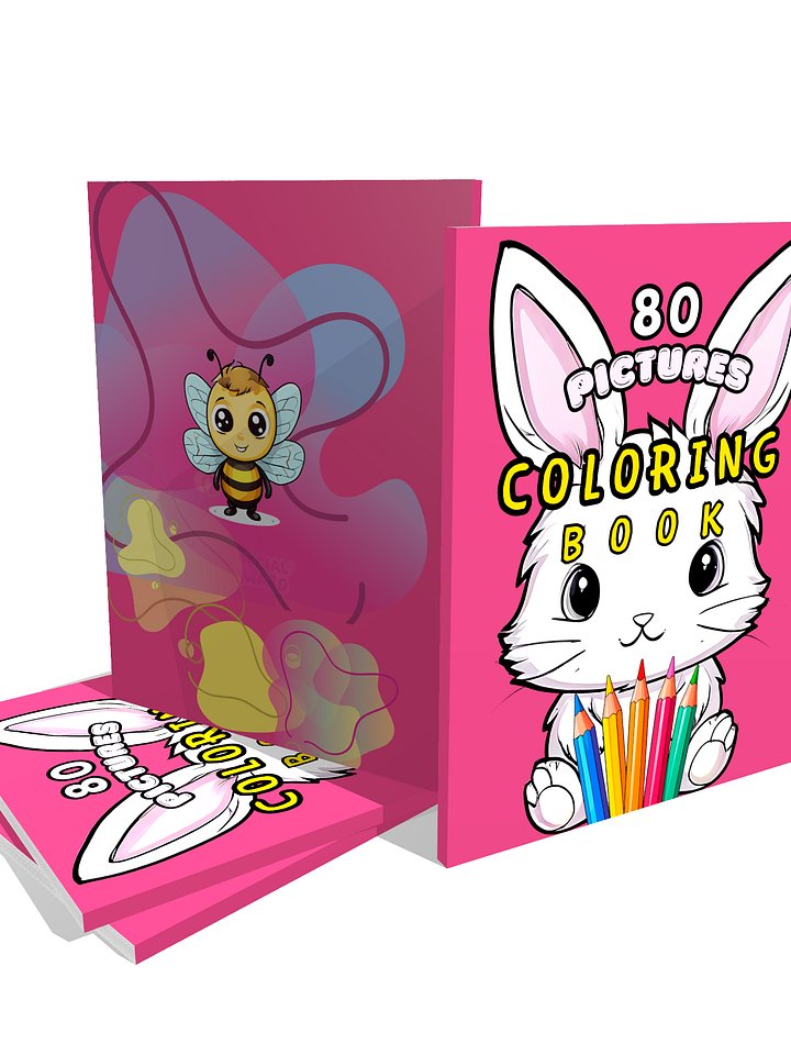 80 Pictures Children Coloring E-Book - Printable product image (1)