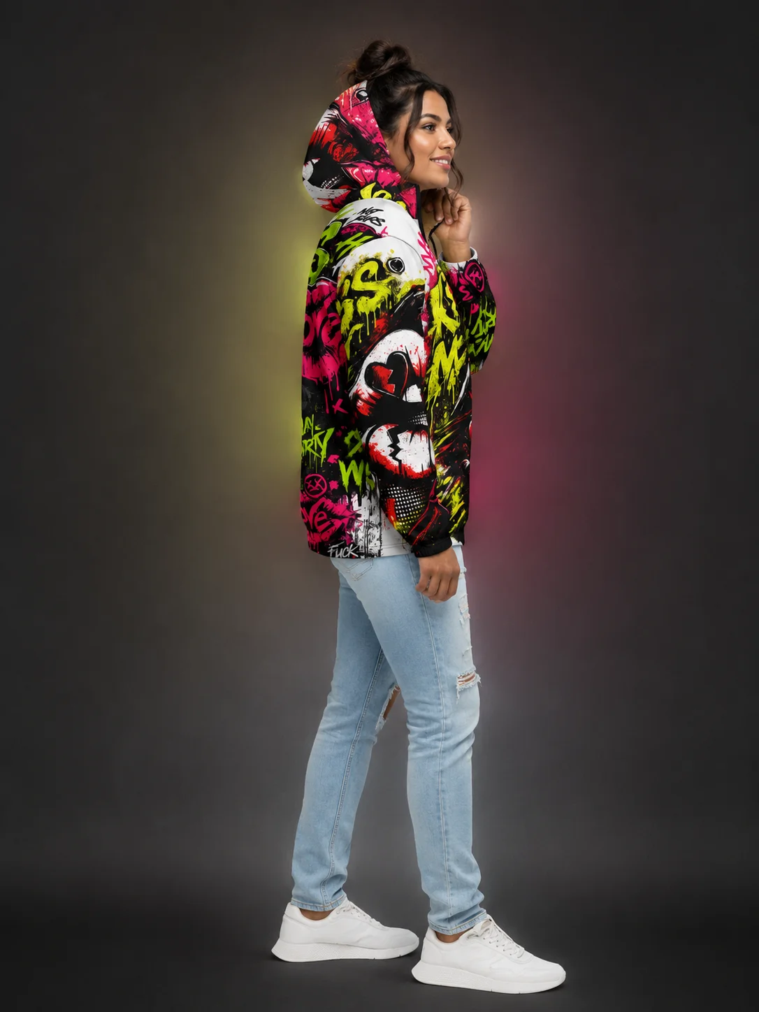 Neon Graffiti Street-Art Windbreaker product image (6)