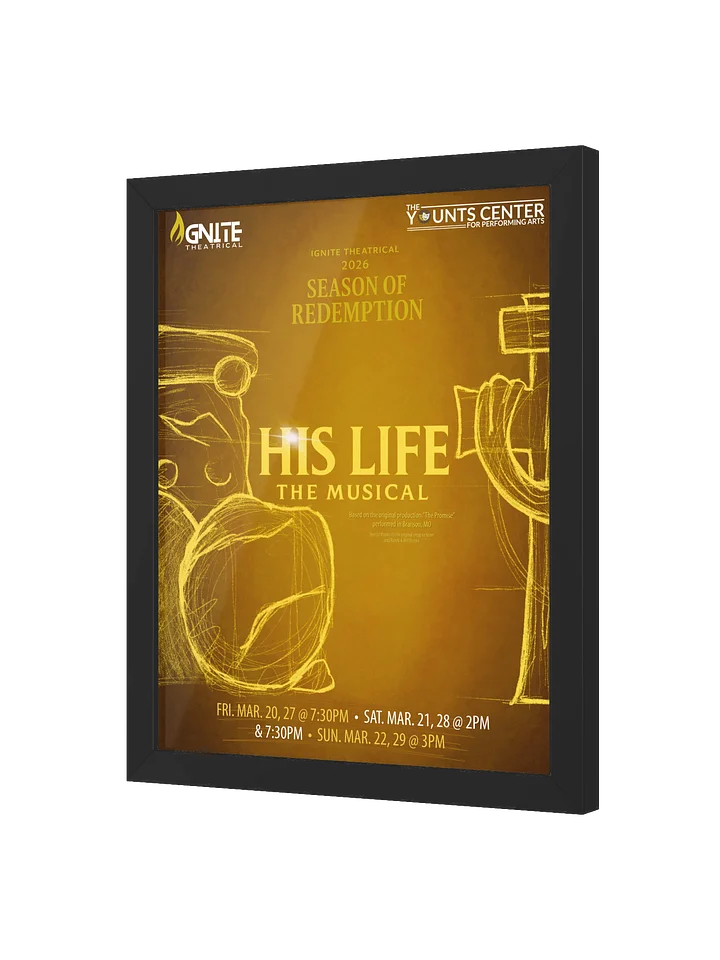 “His Life: the Musical” (2026) Framed Art Poster – Original Artwork by Nessa St. Clair product image (2)
