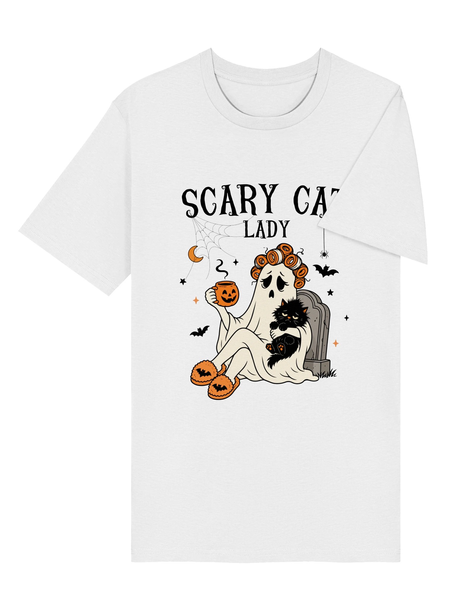 Spooky Cat Ghost Halloween Tee product image (3)