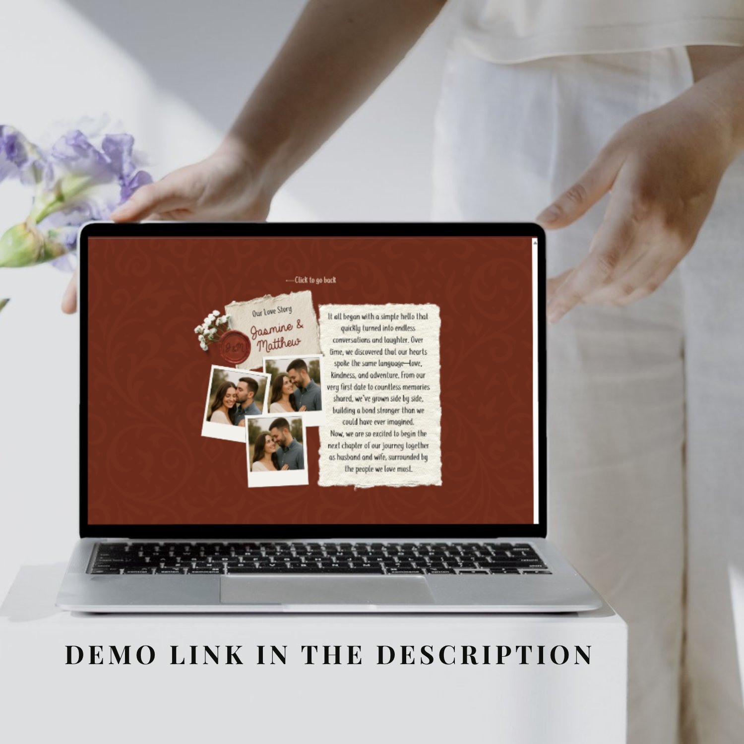 Wedding Website Template with RSVP | Editable Canva Wedding Invitation Site | Terracotta Winery Theme | Mobile Friendly product image (10)