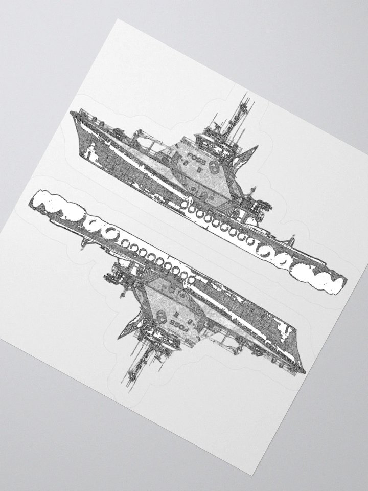 1 Foss Tugboat Sketch Kiss Cut Stickers product image (7)