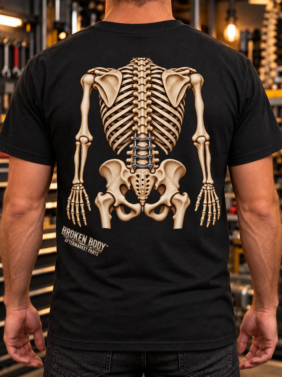 Lumbar Fusion Aftermarket Parts Front & Back Shirt - REBUILD SHOP product image (2)