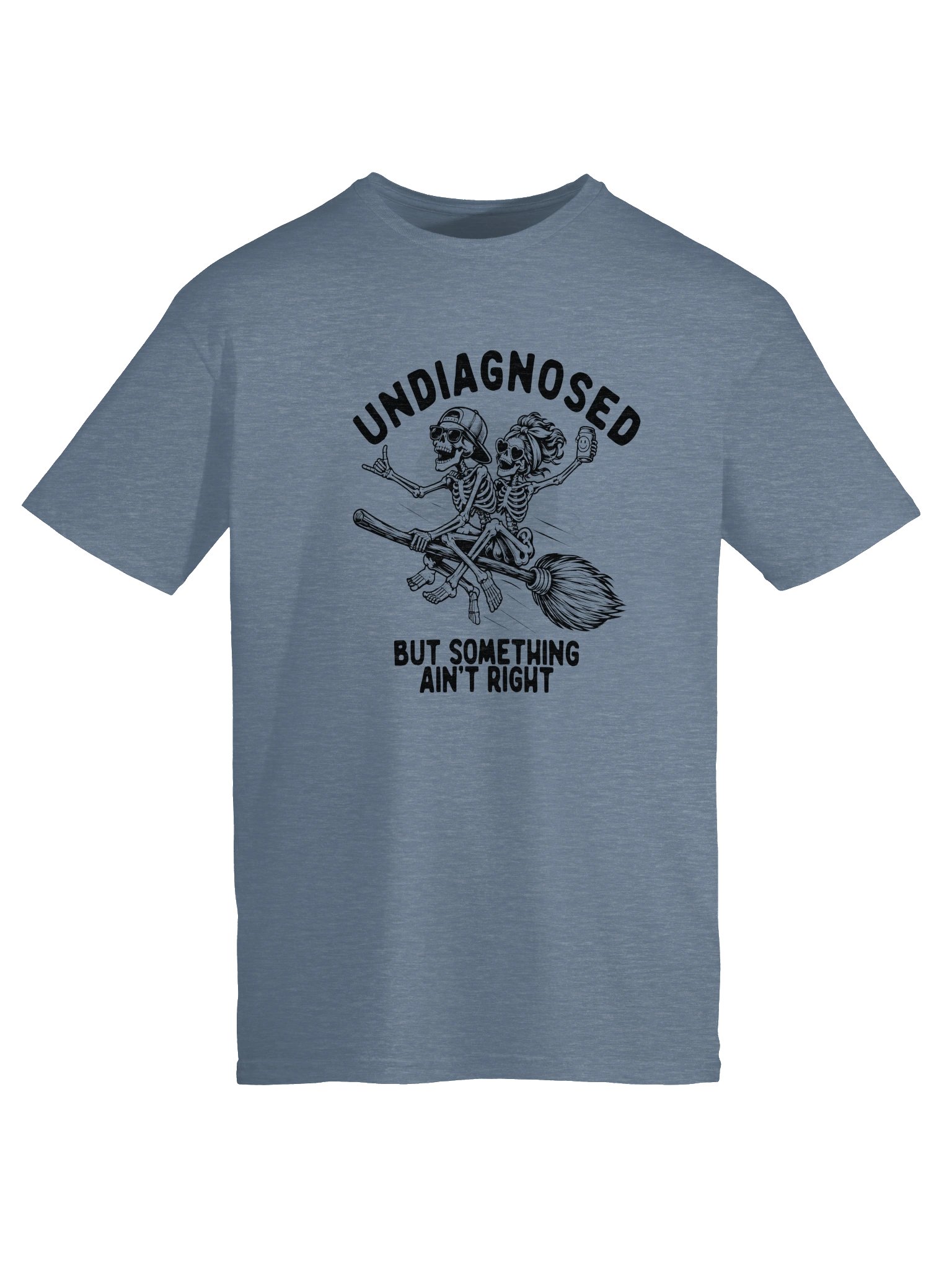 Funny ADHD & AuDHD Skeleton T-Shirt | Undiagnosed But Something Ain't Right | Ellie & Digo product image (5)