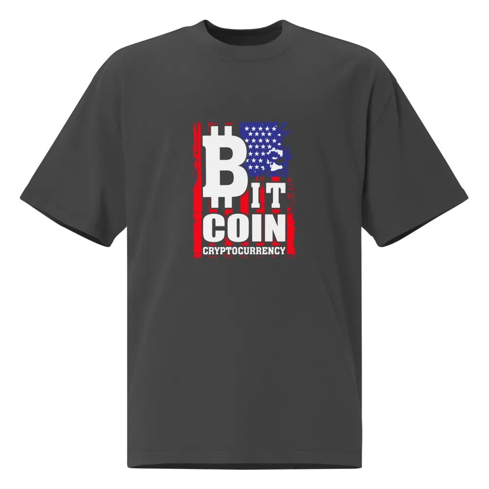American Flag Bitcoin Vertical Tee product image (1)