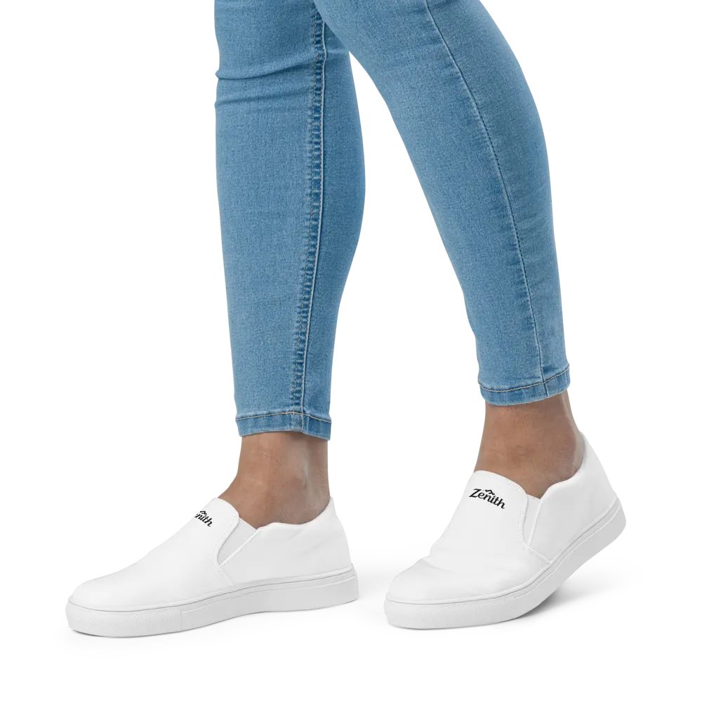 TDS Music Women's Zenith Slip-On Canvas Shoes - White, Comfortable, Handmade product image (12)