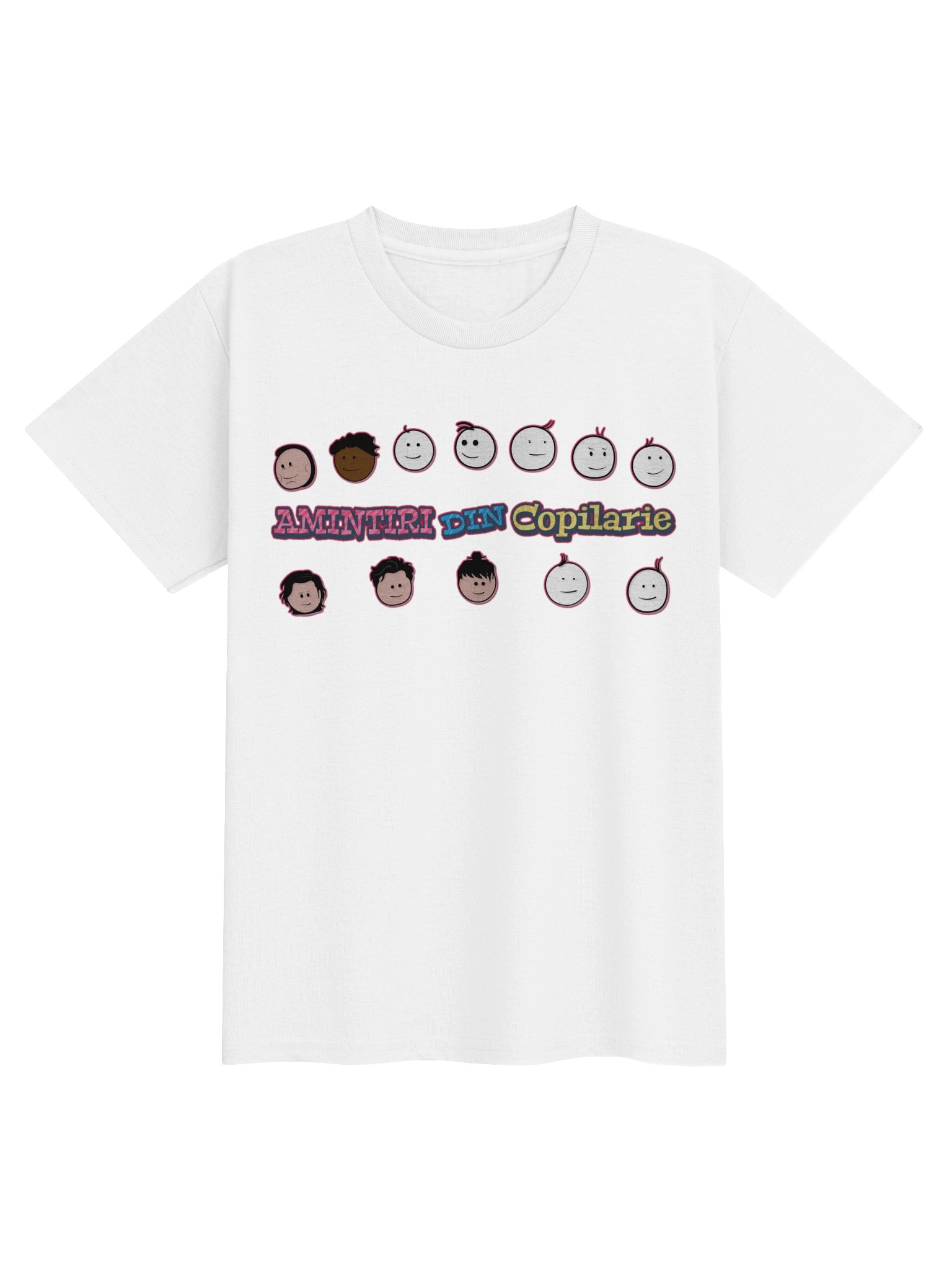 👕 Tricou Alb Deschis Fete „Amintiri Din Copilărie” – Personajele product image (1)
