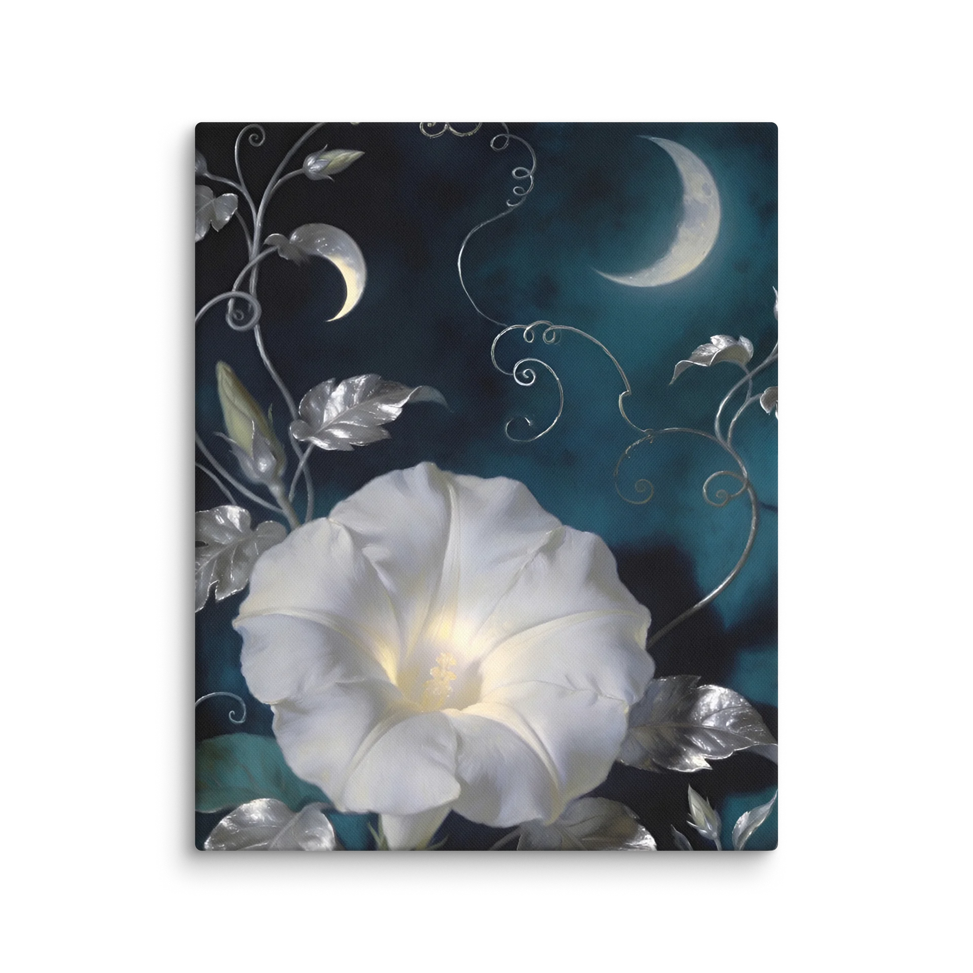 Selene's Moonflower | Limited Edition Dark Botanical Fantasy Canvas Print product image (4)