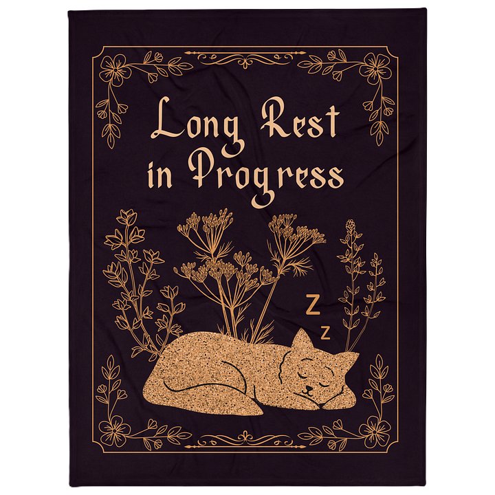 Long Rest in Progress Blanket | Gamer Recovery & Spoonie Throw product image (1)