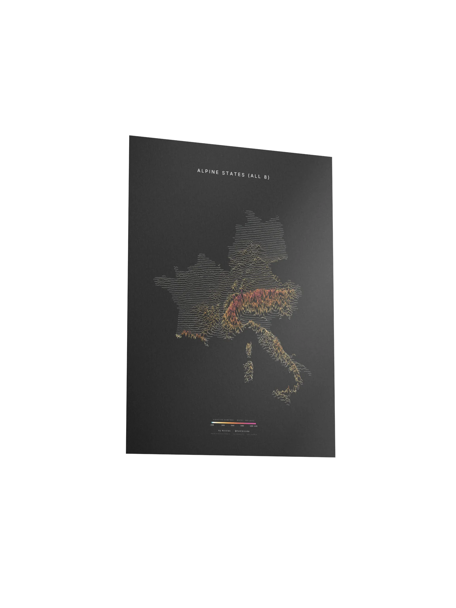 Ridgeline Poster - Alpine Countries product image (3)