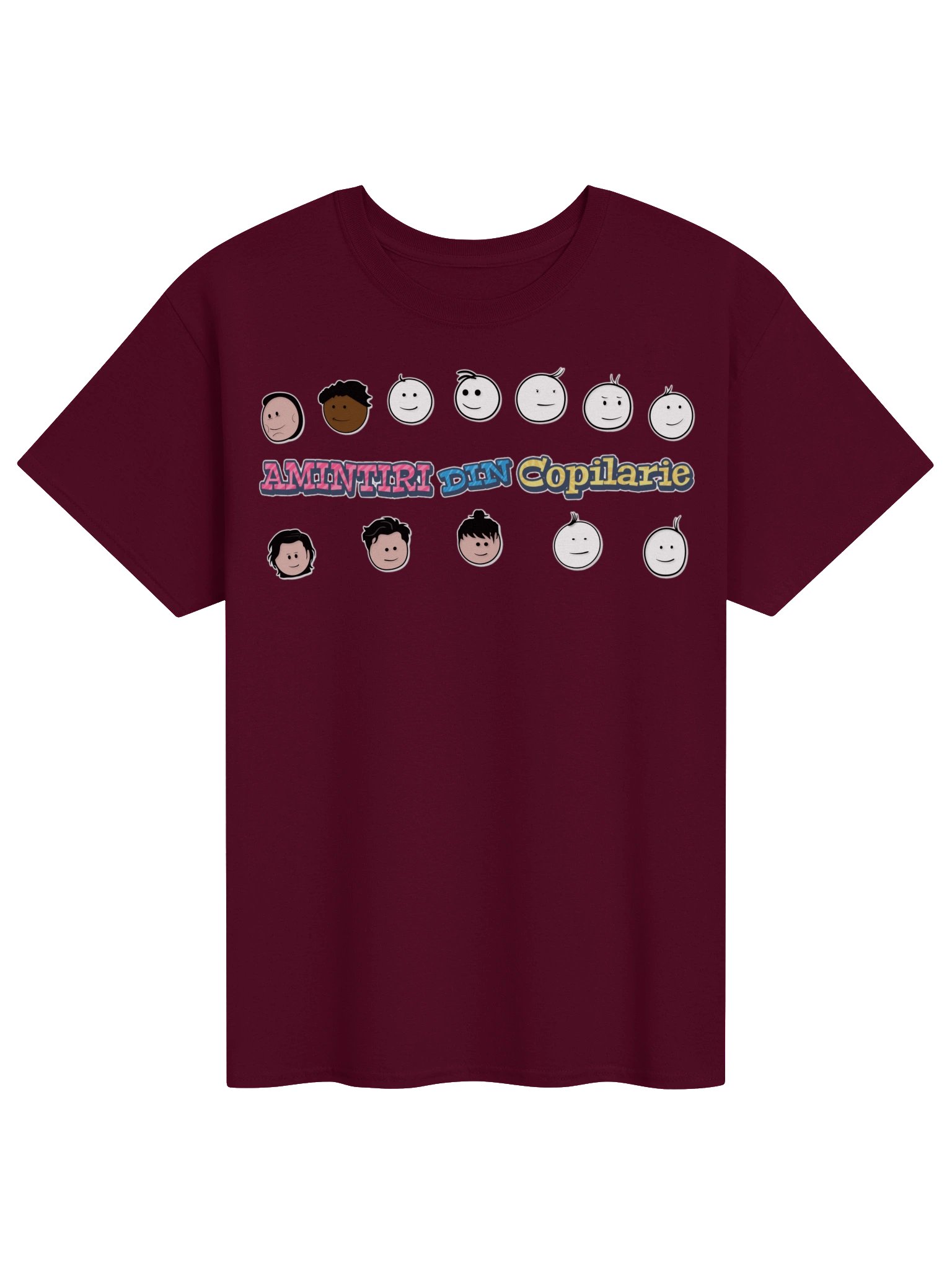 👕 Tricou Vișiniu Bărbați „Amintiri Din Copilărie” – Personajele product image (1)