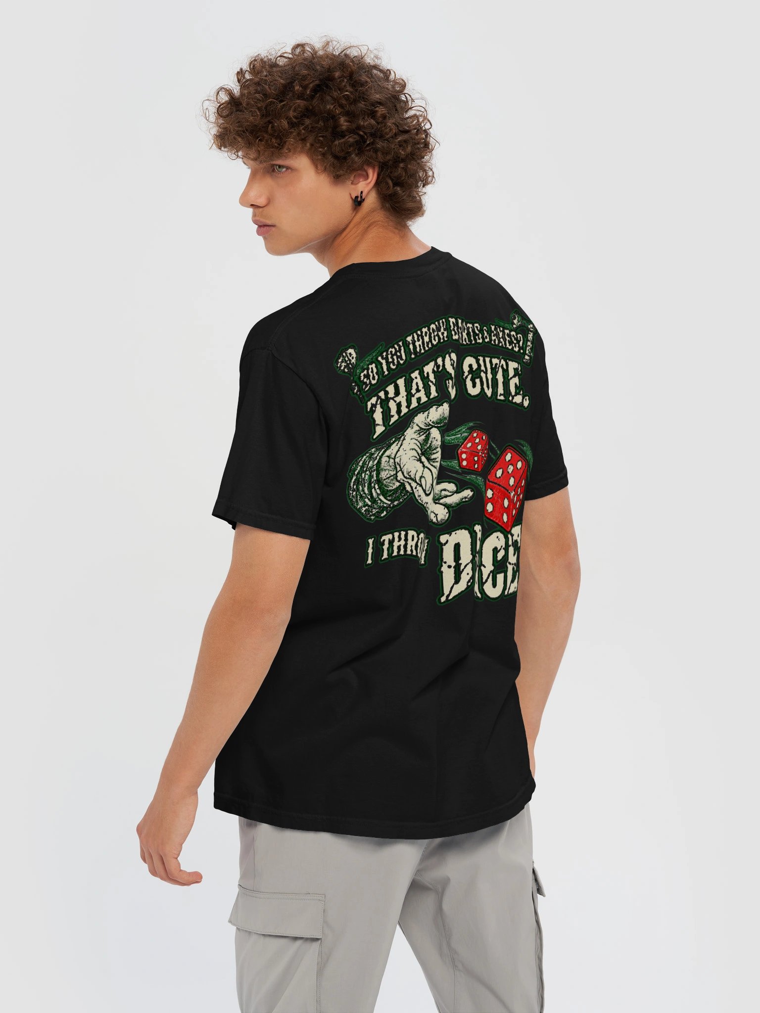 KC Craps I Throw Dice Black Tee product image (6)