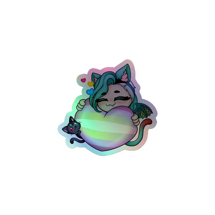 Jemini and Morderin Prideful Purr Holo Sticker product image (1)