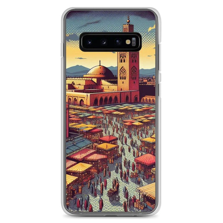 Bustling Bazaar Samsung® Clear Case | AI Design Marrakesch city product image (8)