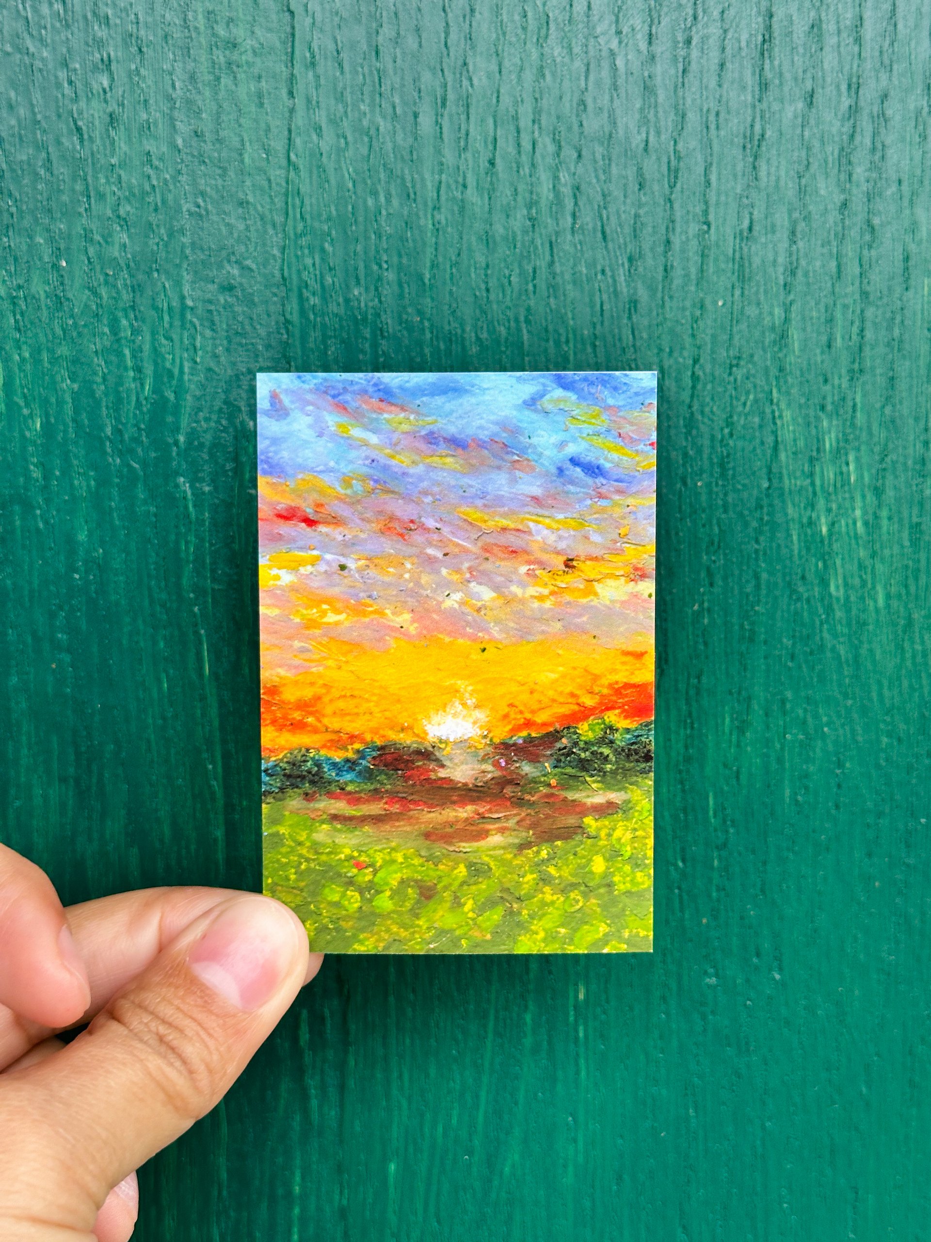 Sunset Sky Oil Pastel Print product image (1)