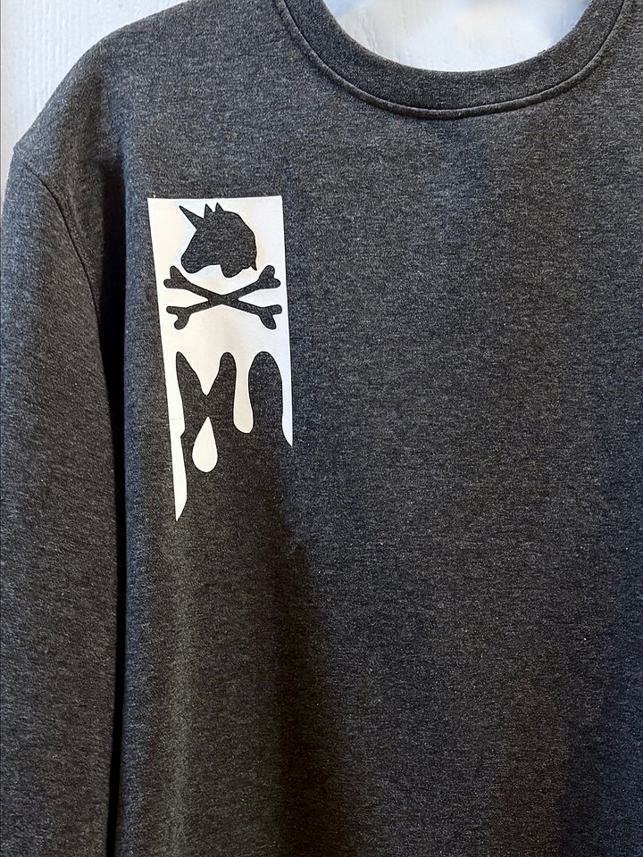 “UNICORN BONES” Varsity Font, Grey Crewneck Sweatshirt *New Design* product image (2)