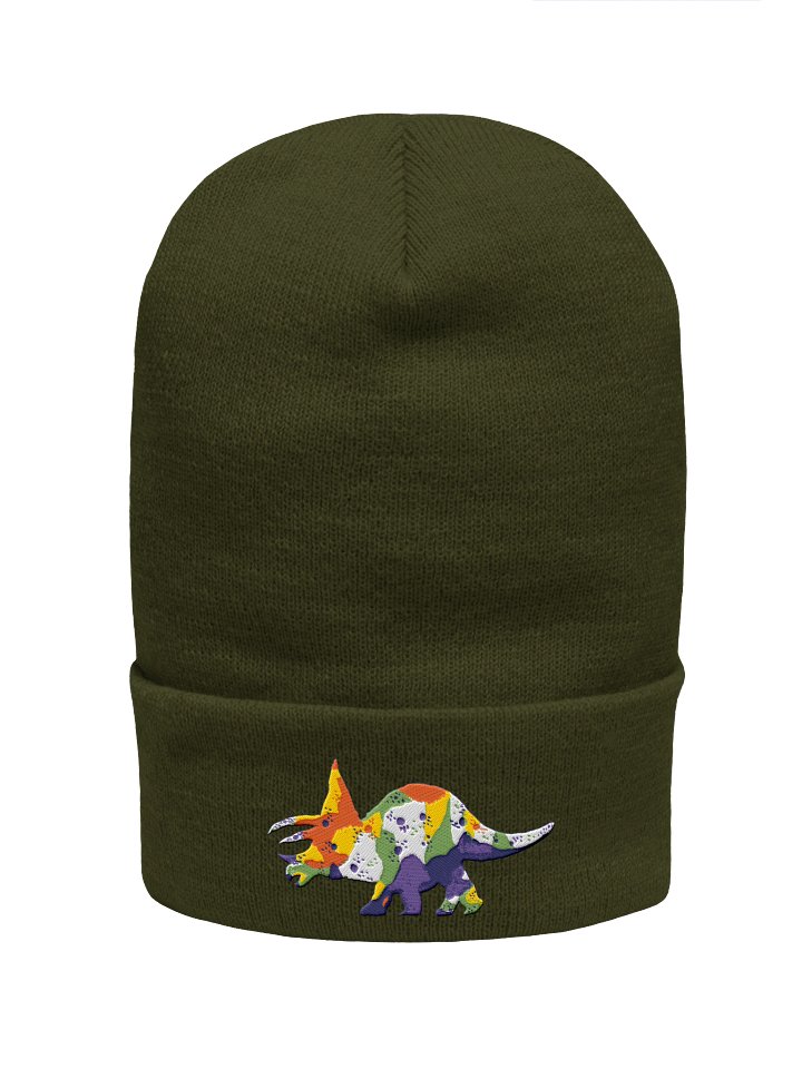 Trusty Triceratops Watercolour Beanie product image (1)