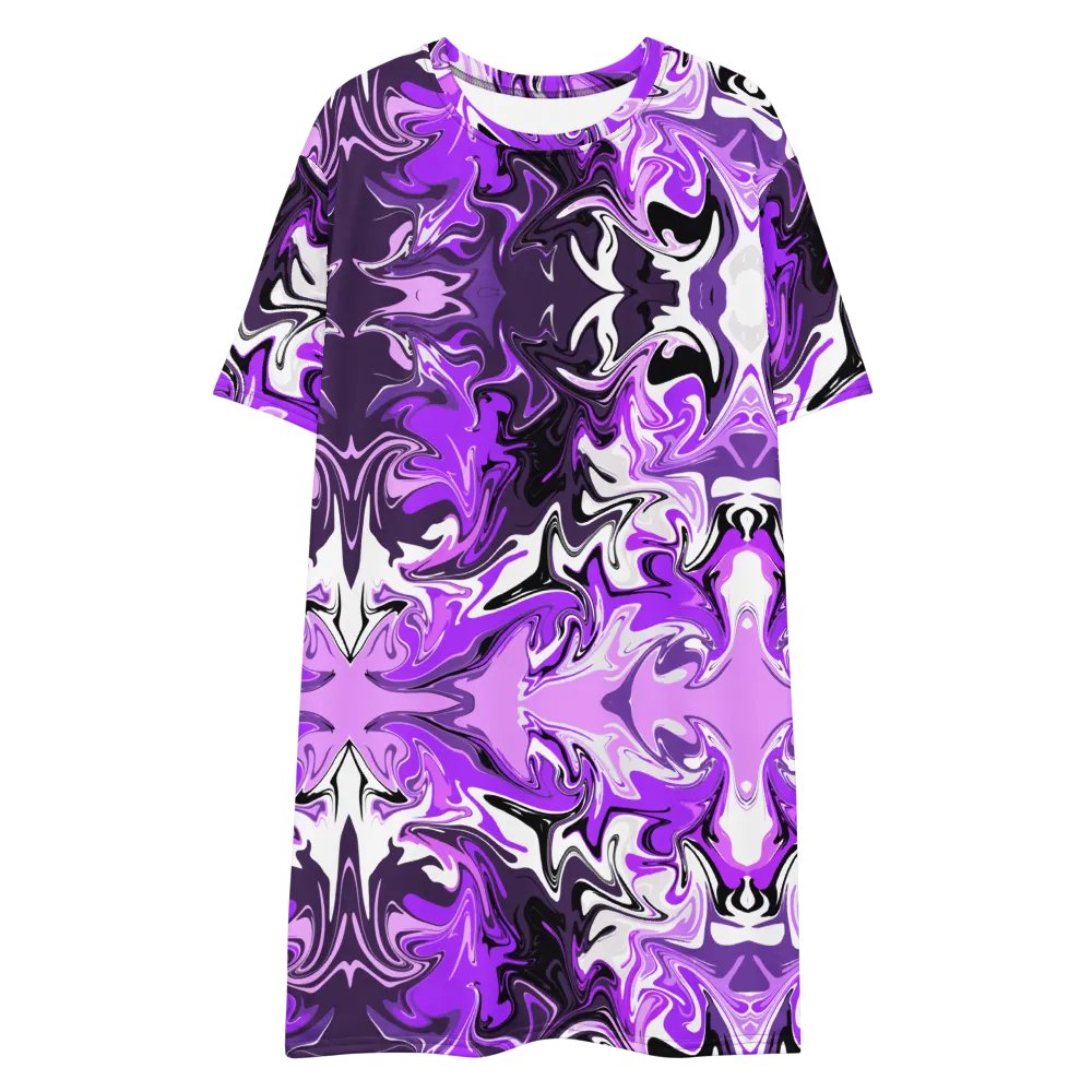 Purple Swirl Pattern T-Shirt Dress product image (3)