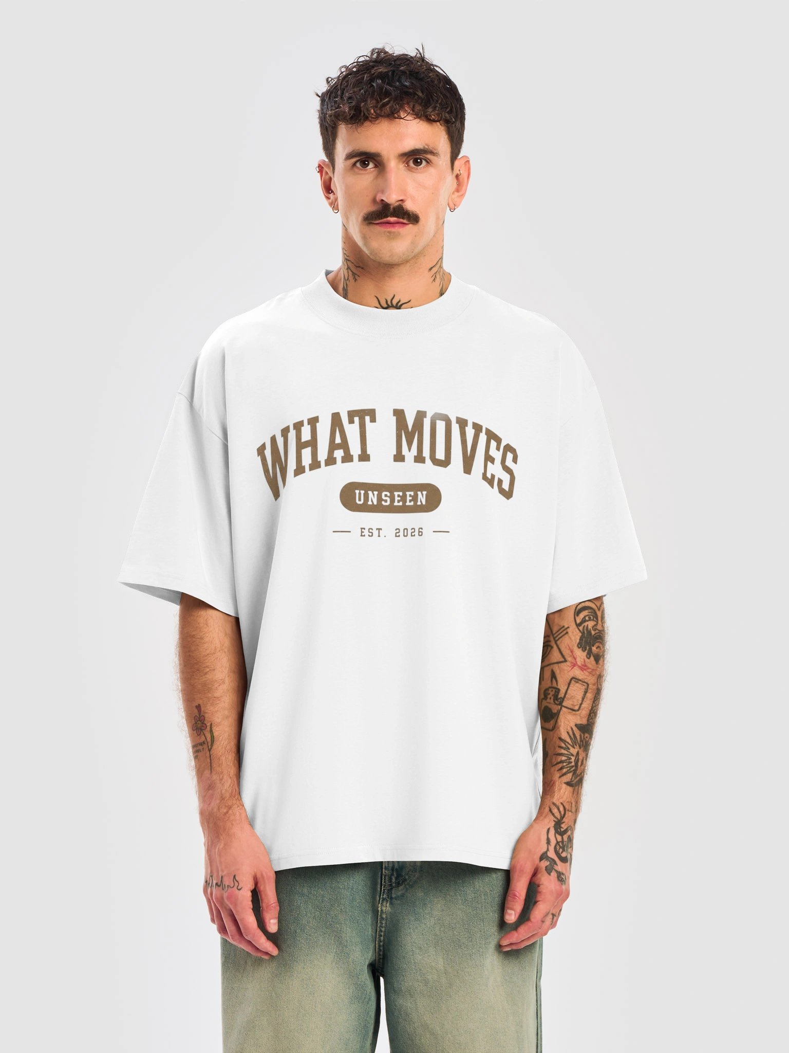 What Moves Unseen — Collegiate Oversized Tee product image (5)