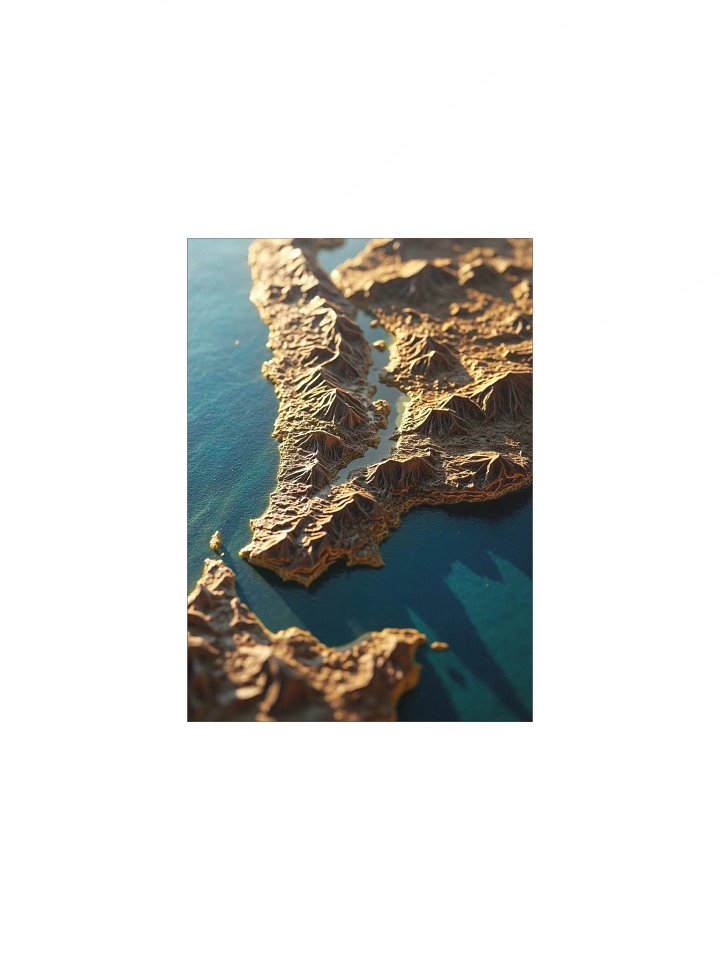The Pillars of Hercules: 3D Shaded Relief Map of the Strait of Gibraltar product image (5)