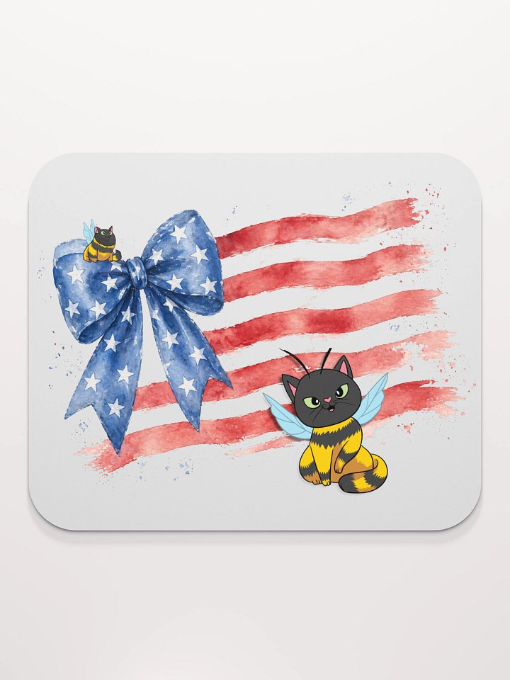 Patriotic Black Cat Mousepad product image (2)