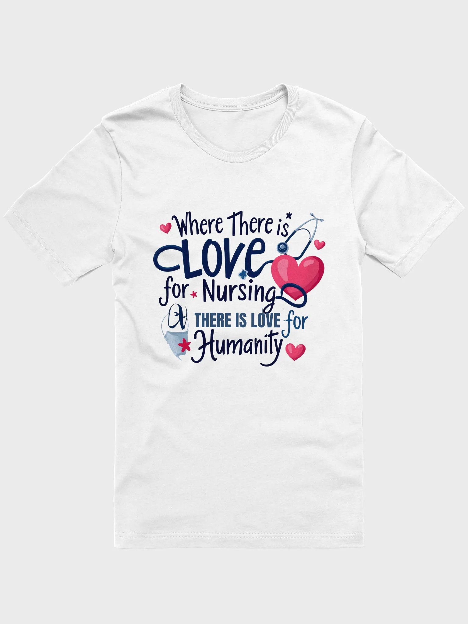 Love for Nursing Heart Stethoscope T-Shirt product image (1)