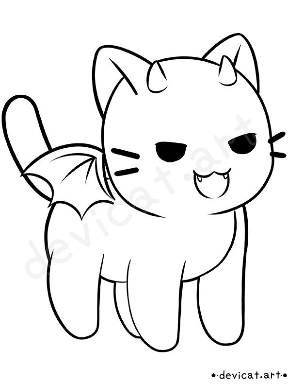 CandiCat Demon 2022 Coloring Page product image (1)