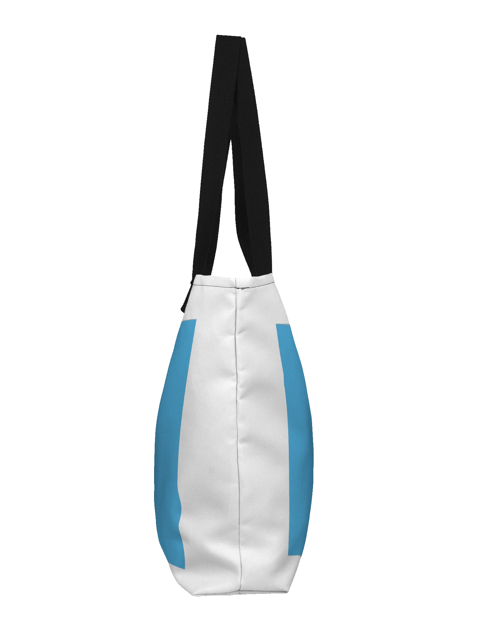 Blue word tote – white product image (4)