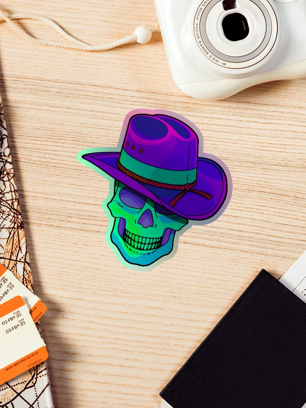 Dead Cowboy Holographic Sticker product image (1)