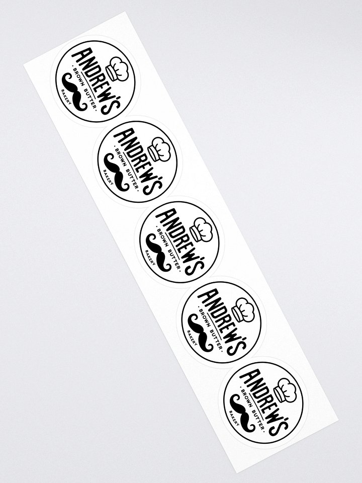 Andrew's Brown Butter Bakery Kiss Cut Stickers (Set of 5) product image (2)
