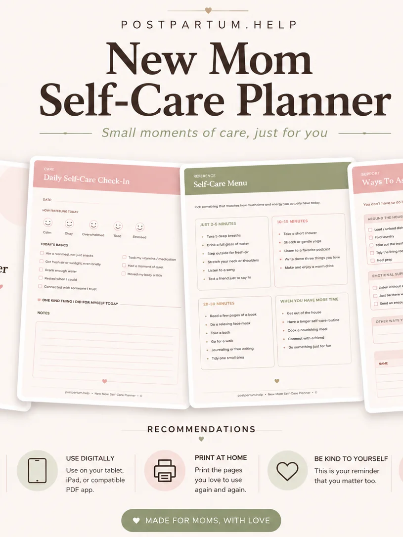 New Mom Self-Care Planner Small Moments of Care, Just for You product image (3)